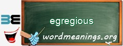 WordMeaning blackboard for egregious